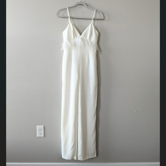 NEW SAYLOR Krysta Feather Straight Leg Jumpsuit - Picture 3 of 11